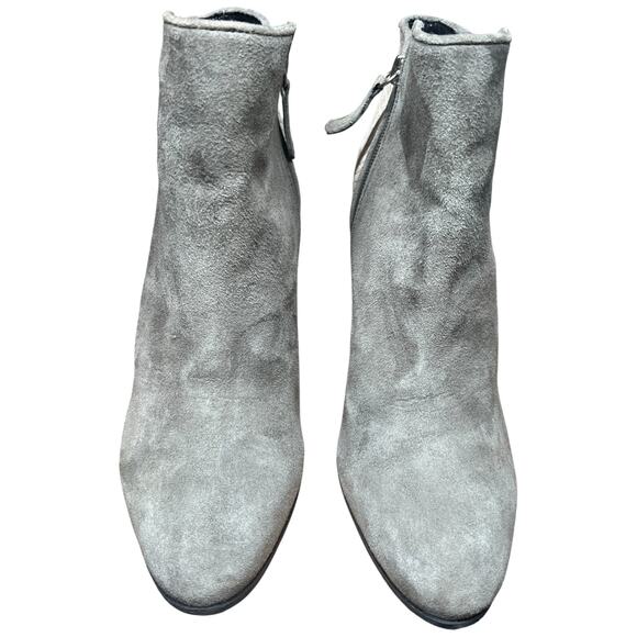 GUESS Cardio Women's 8.5 Ankle Boot Gray Lizard Suede Zip Leather Bootie - Picture 8 of 14